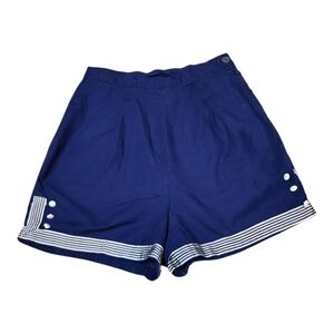 High Waist Navy Blue Women's Shorts - Size XS